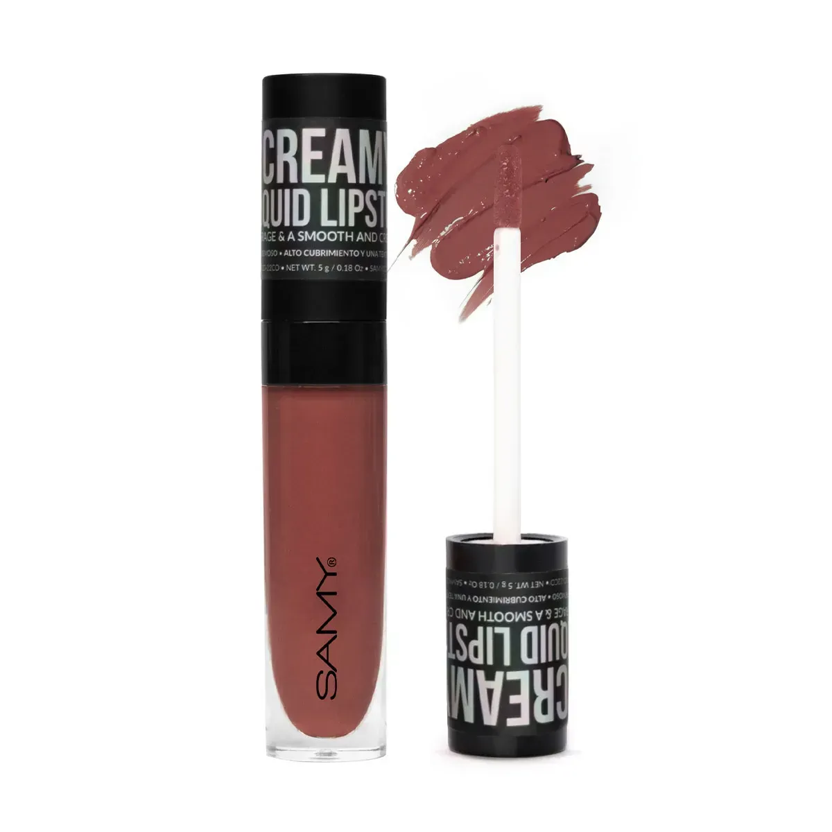 Labial Líquido Cremoso Samy Mocha 