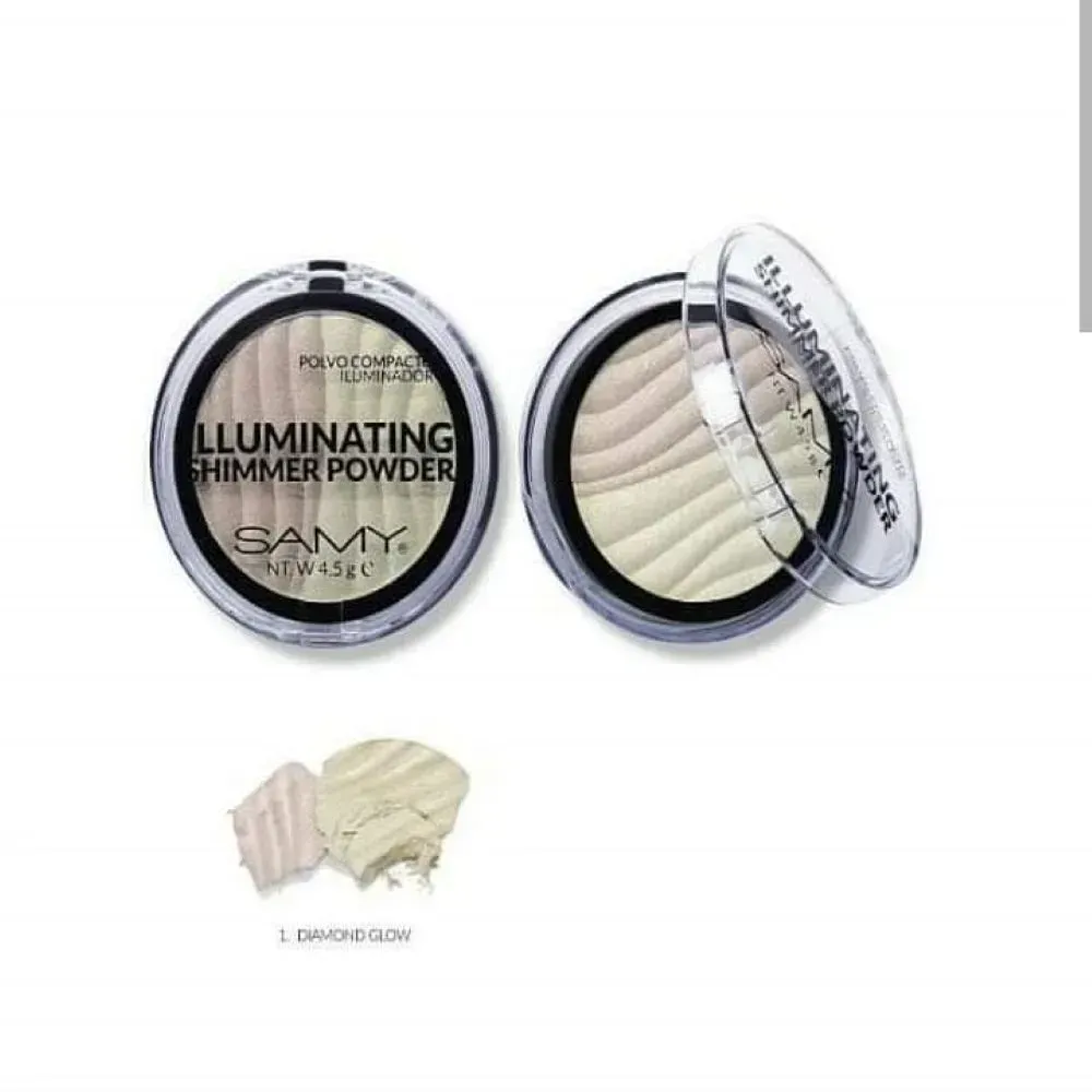 Polvo Compacto Iluminador Diamond Glow Samy 