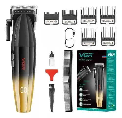 Maquina De Peluqueria Profesional Vgr V003 Premium 9000rpm Color Negro 110v