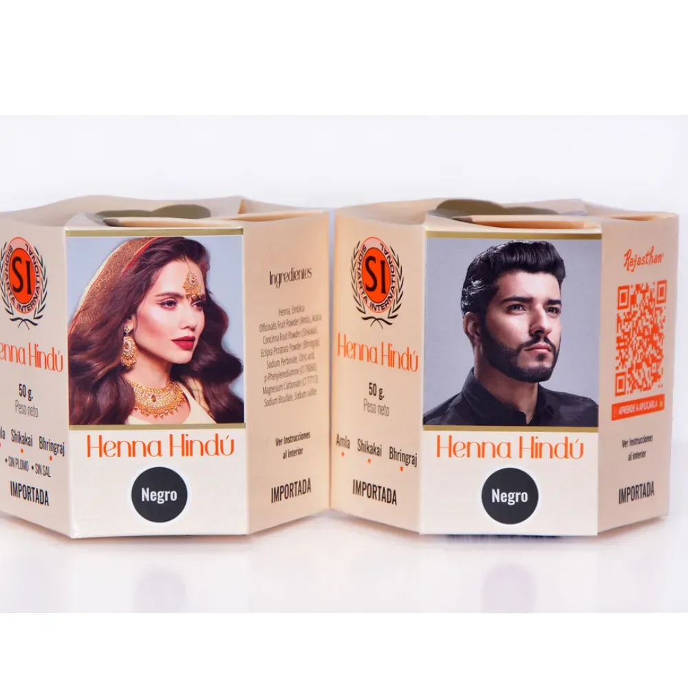 Henna Hindú  80 Gr Para El Cabello Color Negro