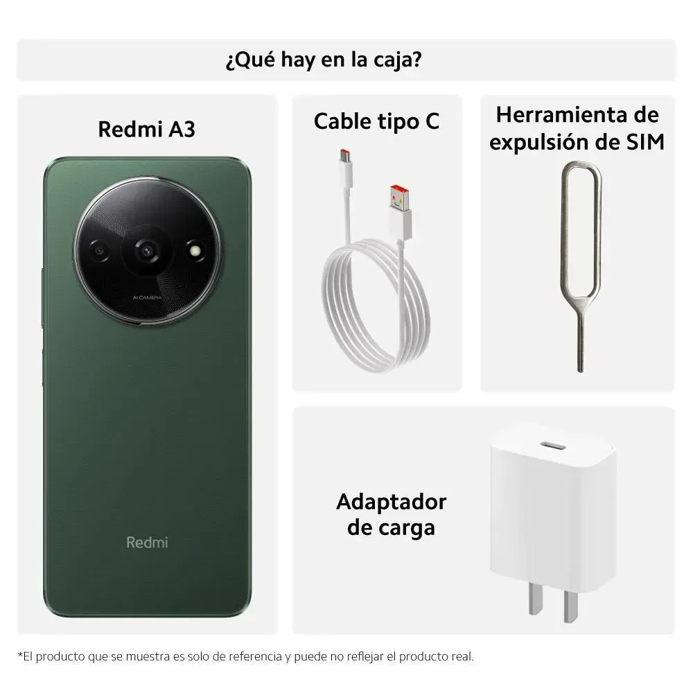 Celular XIAOMI Redmi A3 128 GB 4 GB RAM Verde