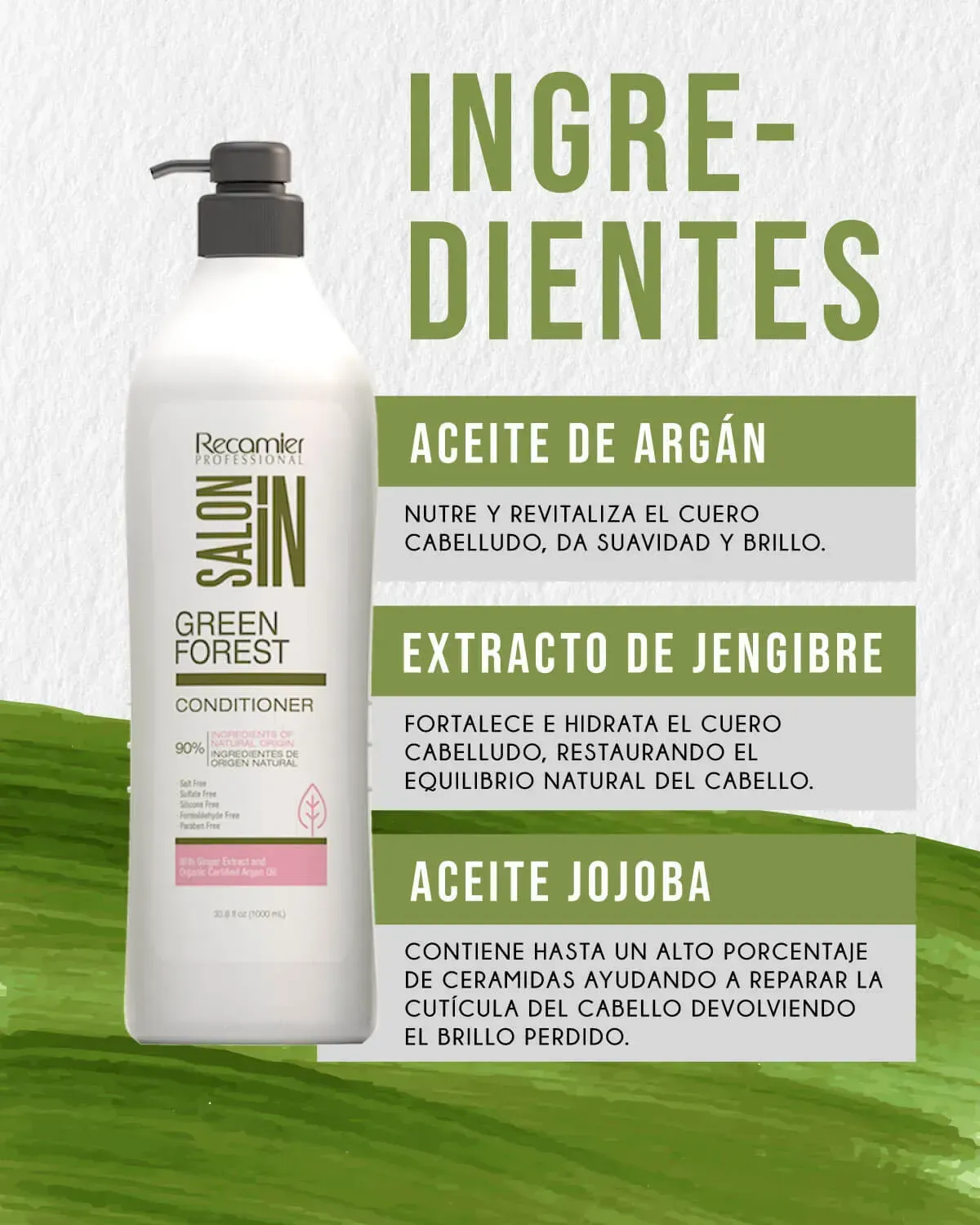 Kit Shampoo Y Acondicionador Green Forest Salon In Recamier