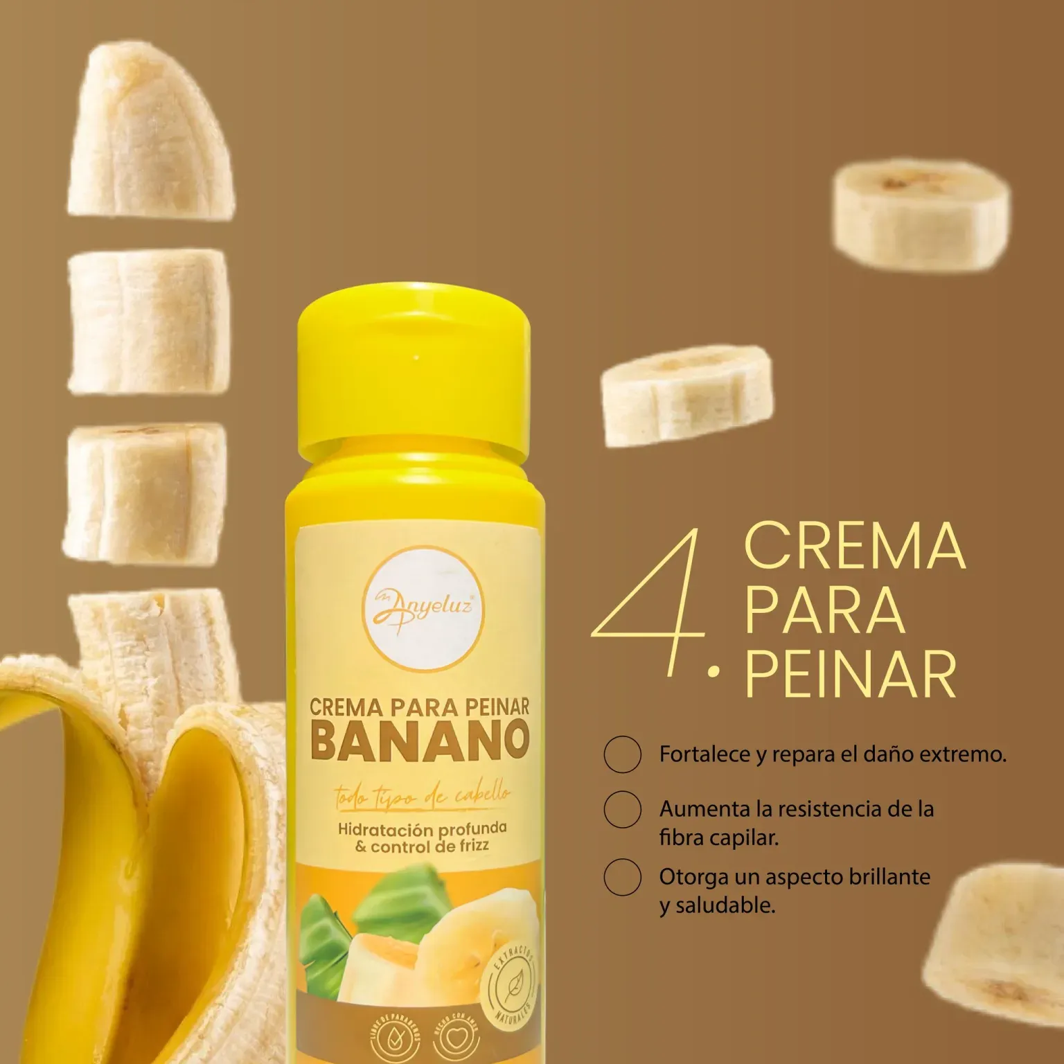 Crema Para Peinar De Banano Anyeluz 