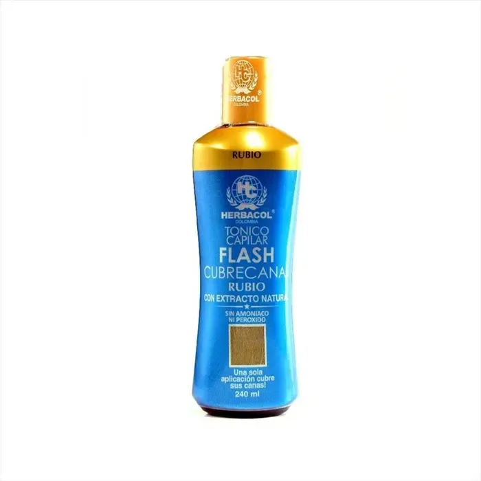 Tonico Capilar Flash Cubre Canas Rubio 240ml