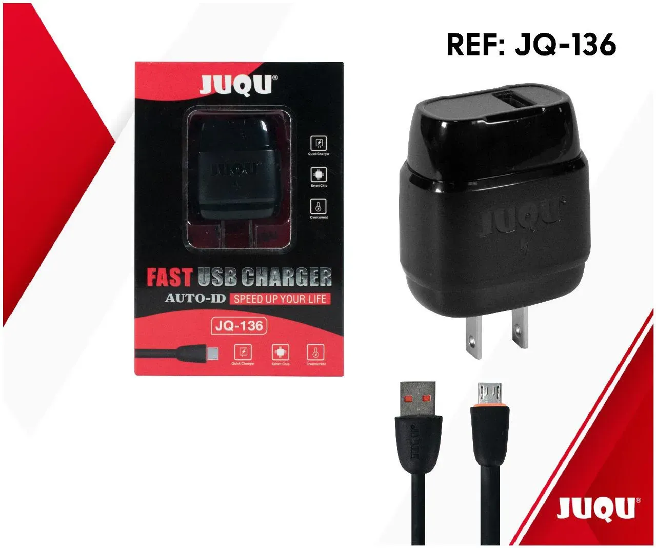 Cargador Juqu 136 Tipo V8 Negro