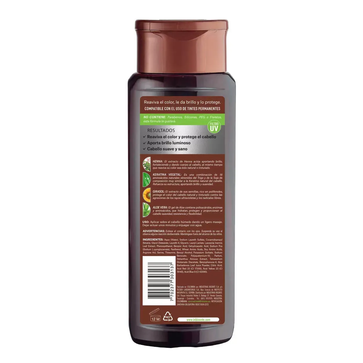 Shampoo Coloursafe Castaño 300 ml