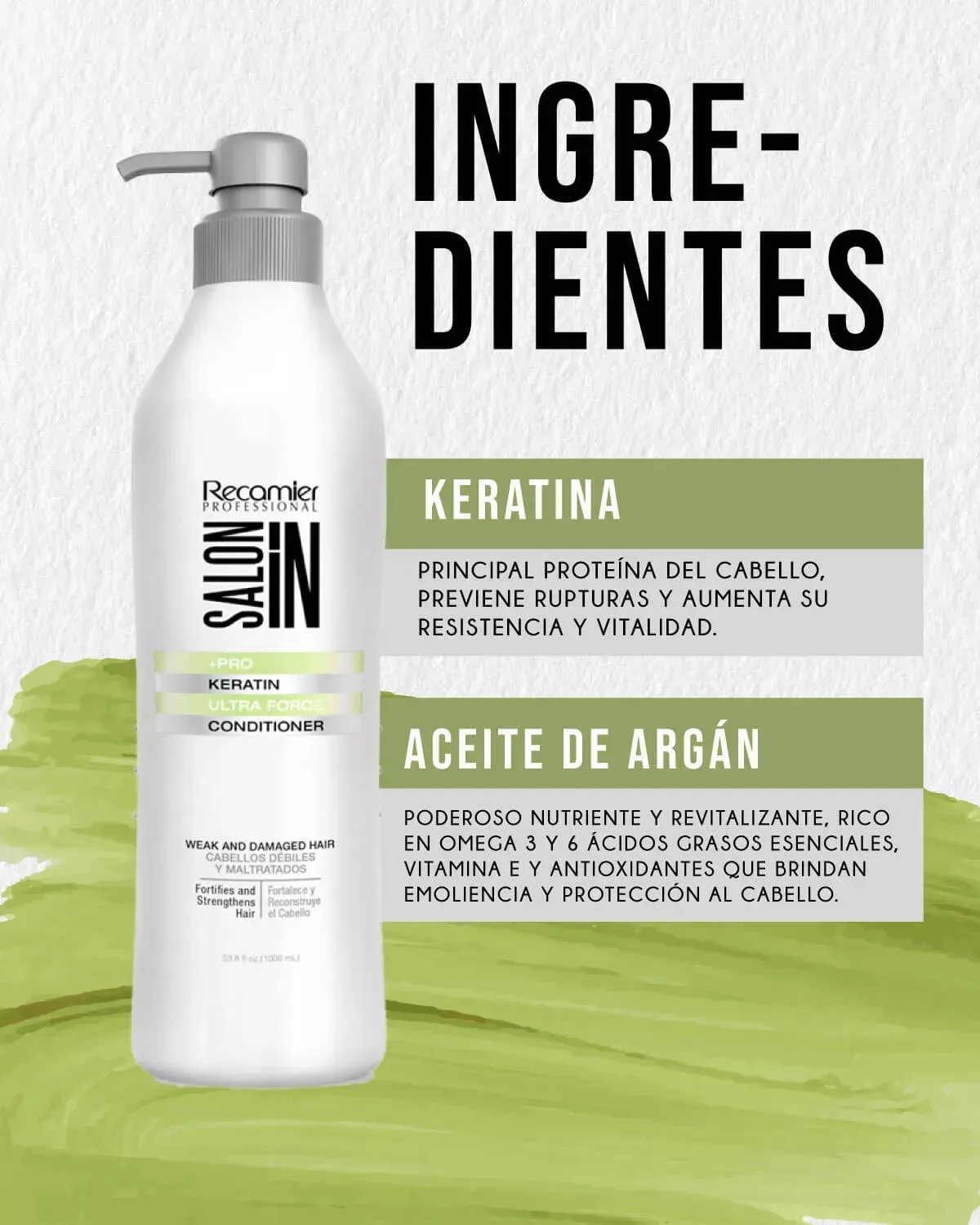 Kit Shampoo Y Acondicionador Keratin Ultra Force Salón In Recamier