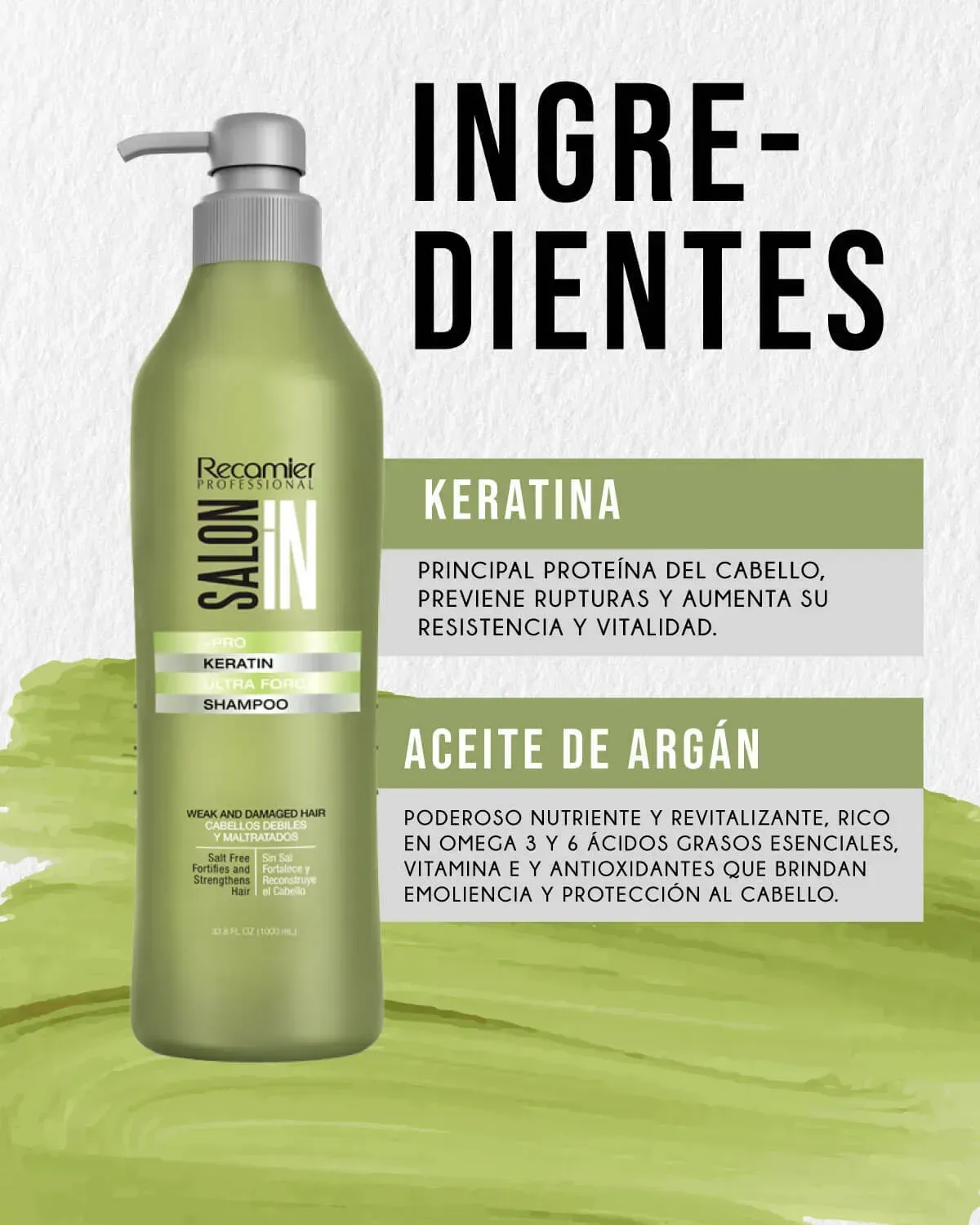 Shampoo Keratin Ultra Forcé Salón In Recamier