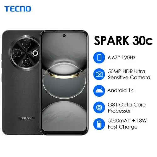 Celular Tecno Spark 30C 256Gb 4+4Gb