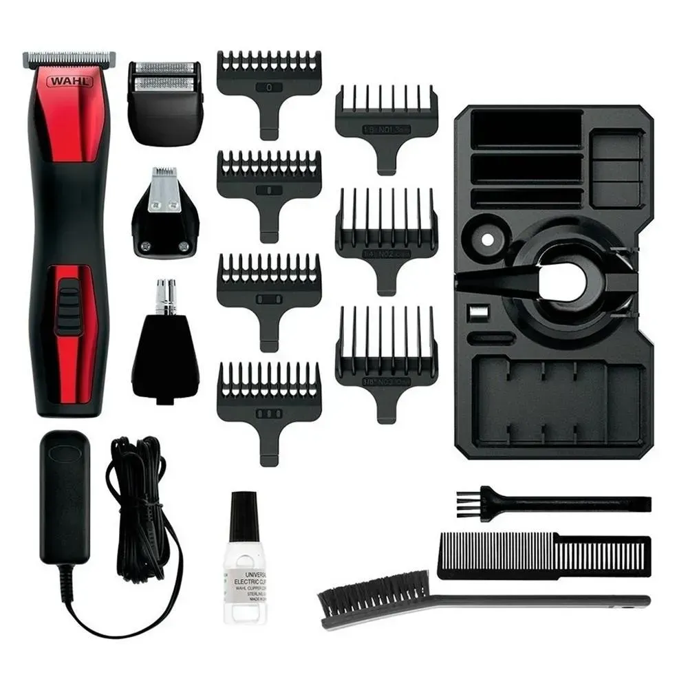 Máquina Patillera Recargable Wahl Groomsman T Pro 9892-008 Color Rojo 110V/220V