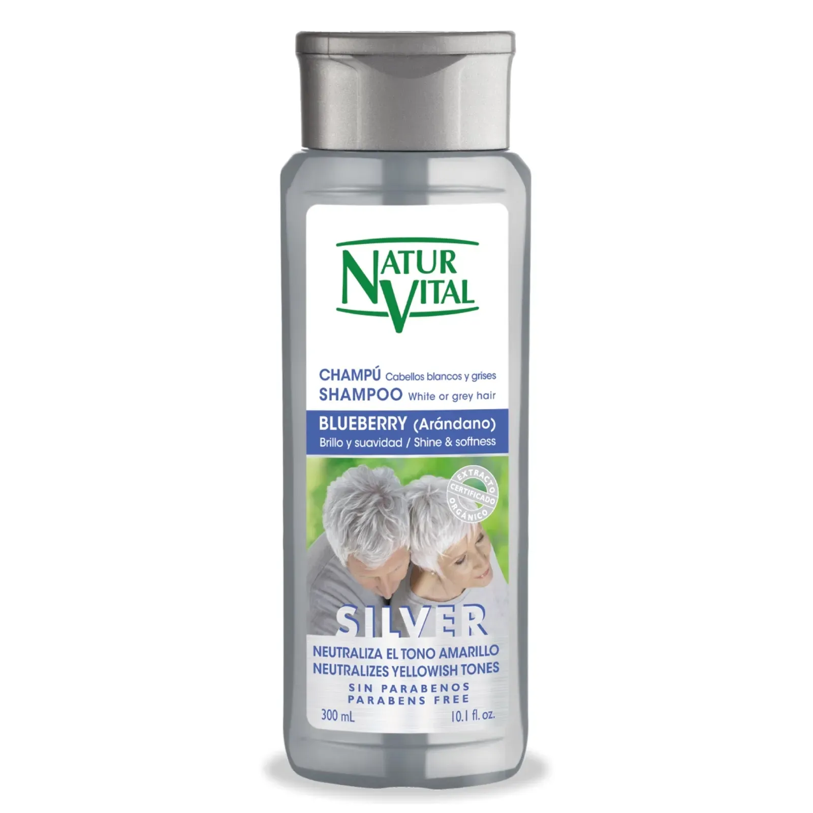 Shampoo Cabellos Blancos Y Grises 300 Ml Silver