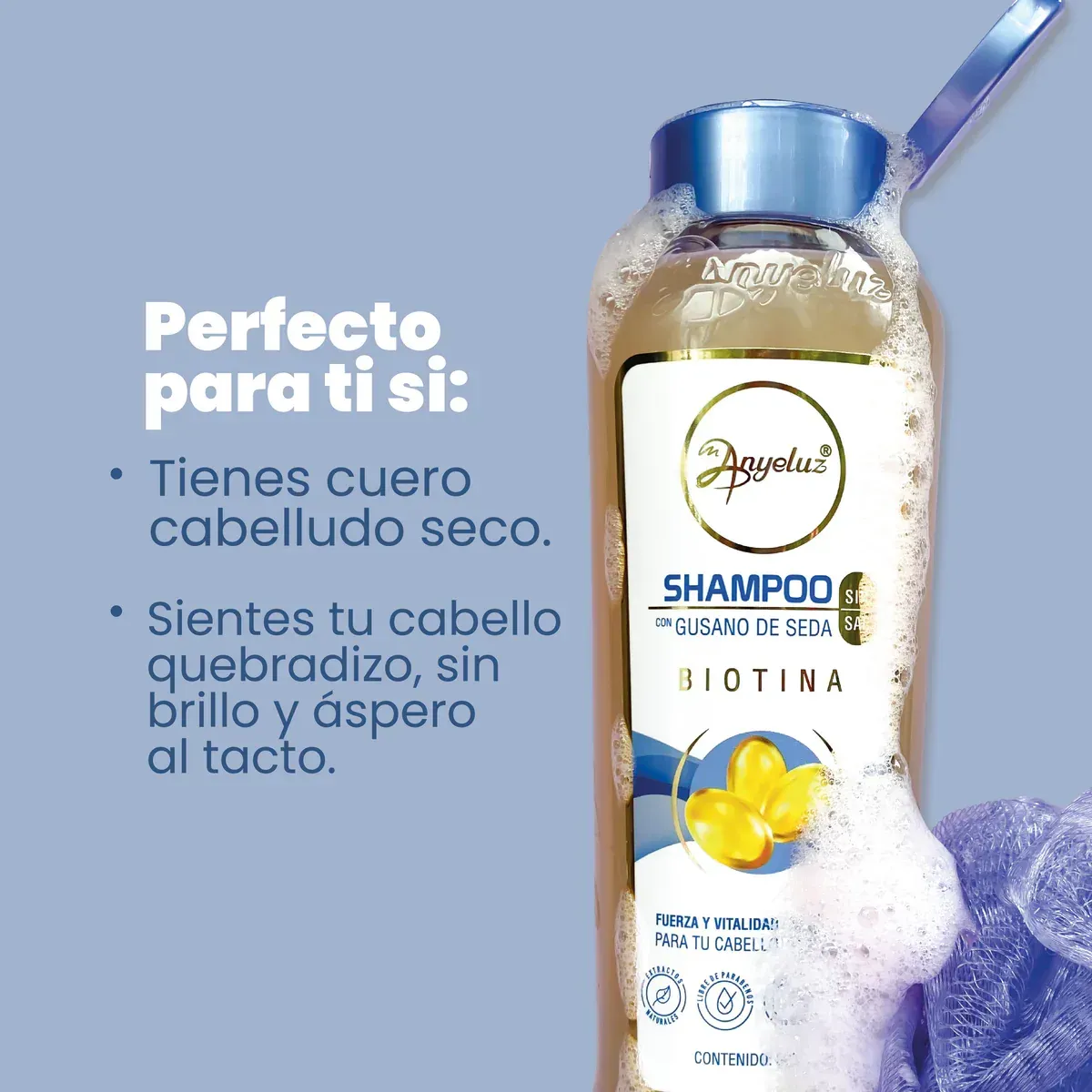 Shampoo Gusano De Seda Y Biotina Anyeluz 