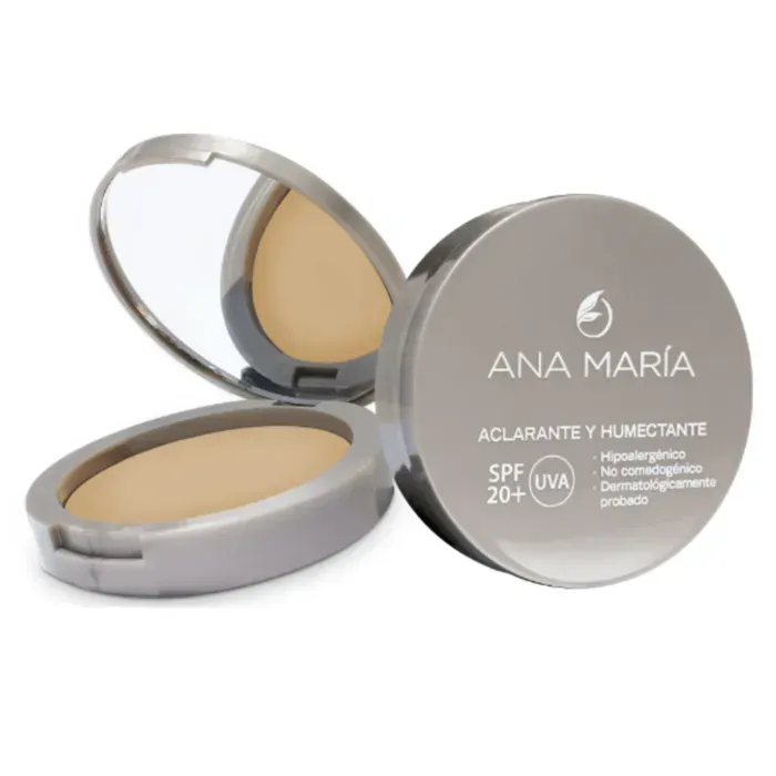 Ana Maria Polvo Facial Compacto Aclarante Y Humectante Natural 15g 