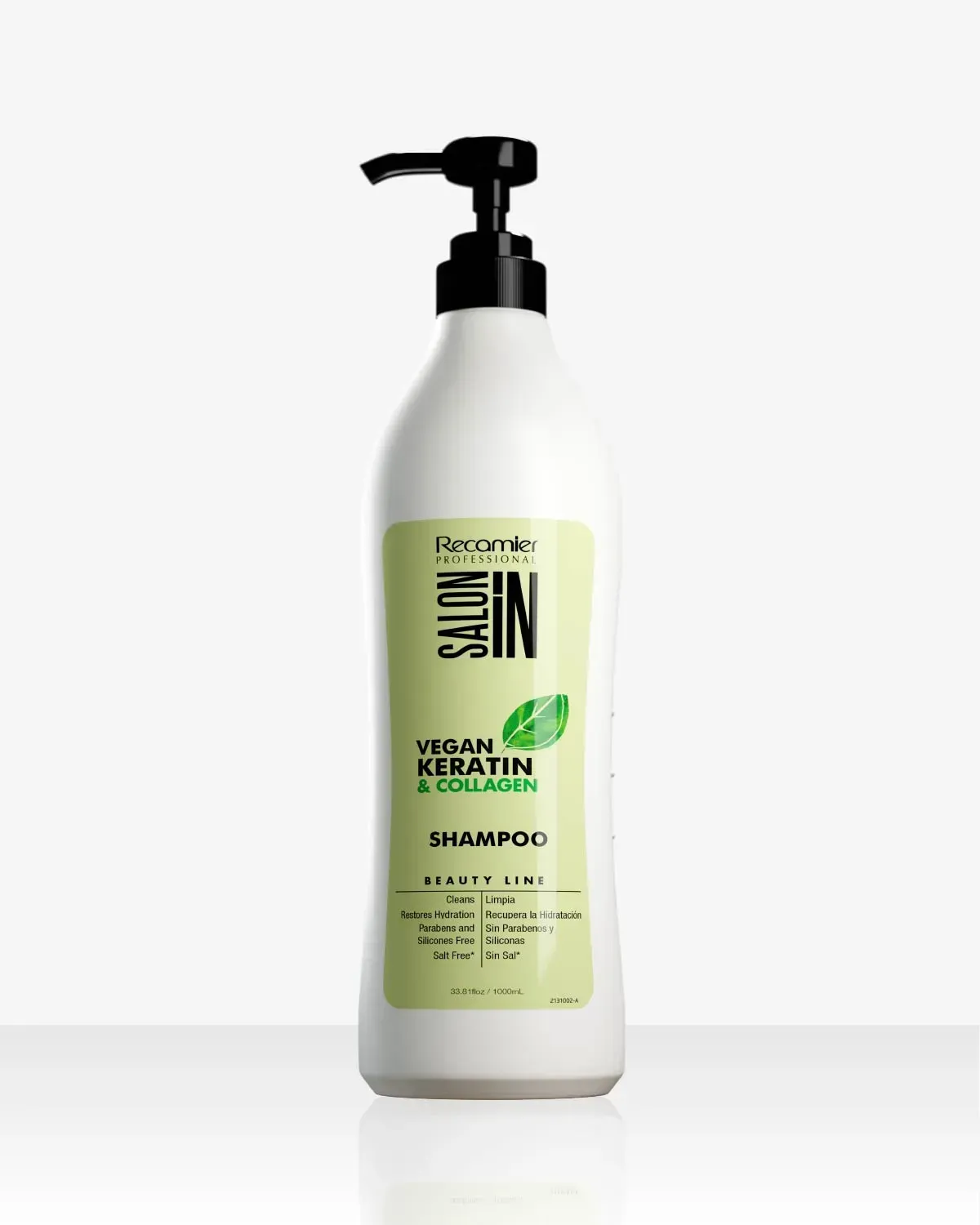 Shampoo Vegan Keratin  Salón In Recamier x1000 Ml 