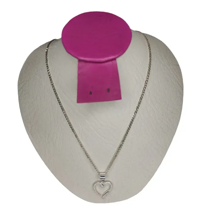 Collar En Plata 925 Singapore + Dije Corazón 