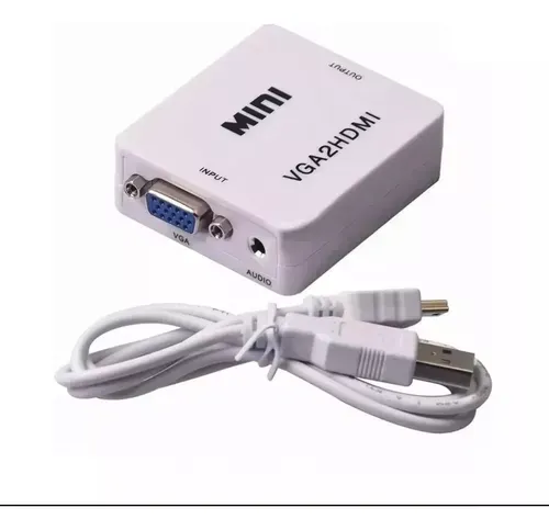 Convertidor Vga Hdmi Vga2hdmi Adaptador Full Hd 1080P Audio Video