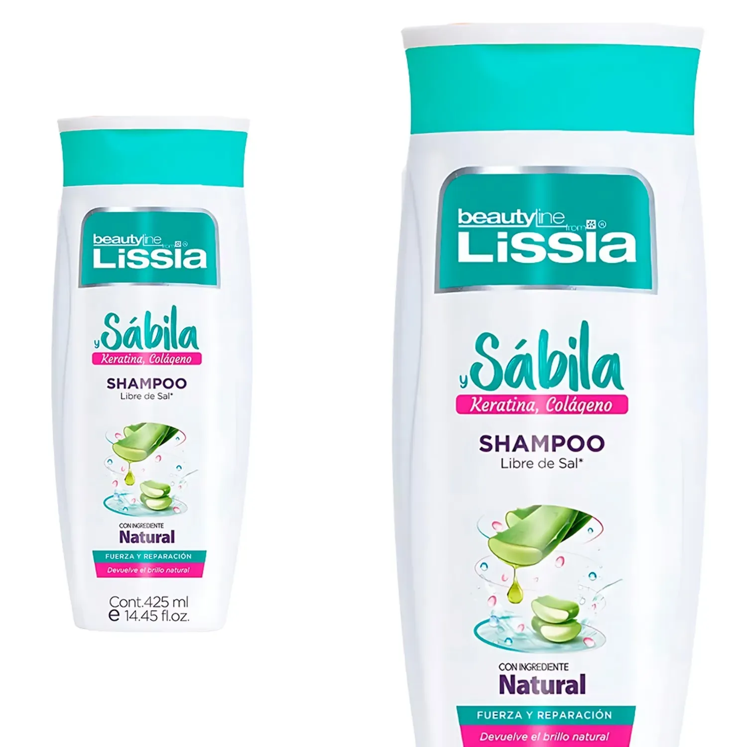 Shampoo Keratina  Colageno Y Sábila Lissia 425Ml