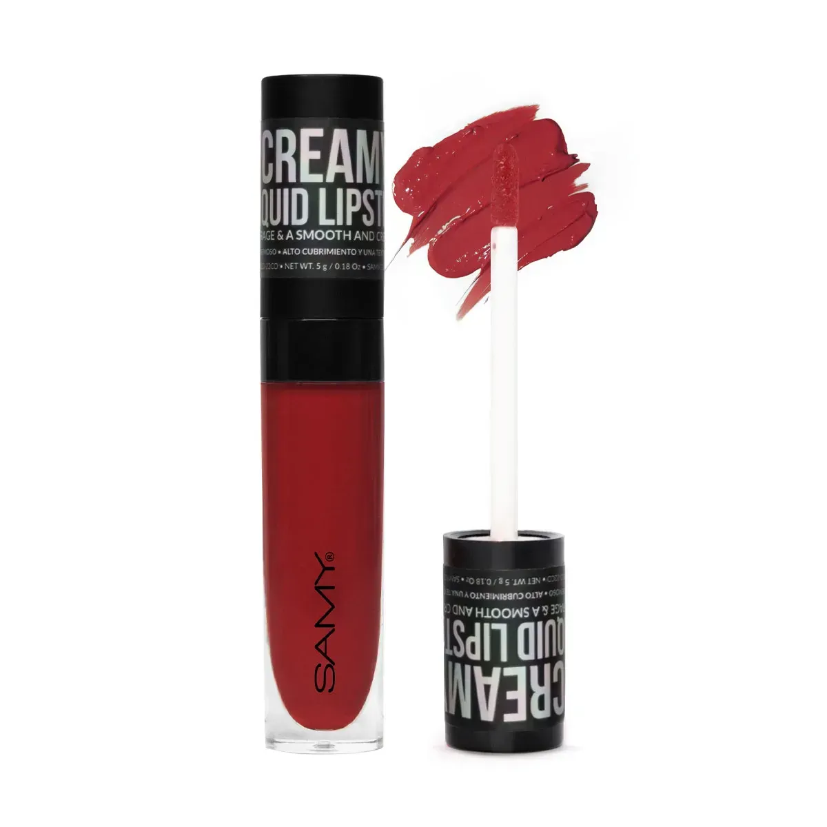 Labial Líquido Cremoso Samy Rojo