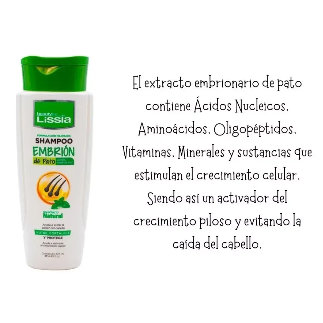 Shampoo Embrión De Pato Lissia 425Ml