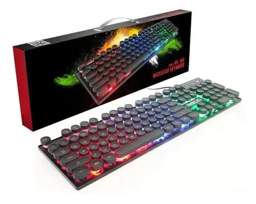 Teclado Gamer Alambrico Usb Retroiluminado Luz Led Español 