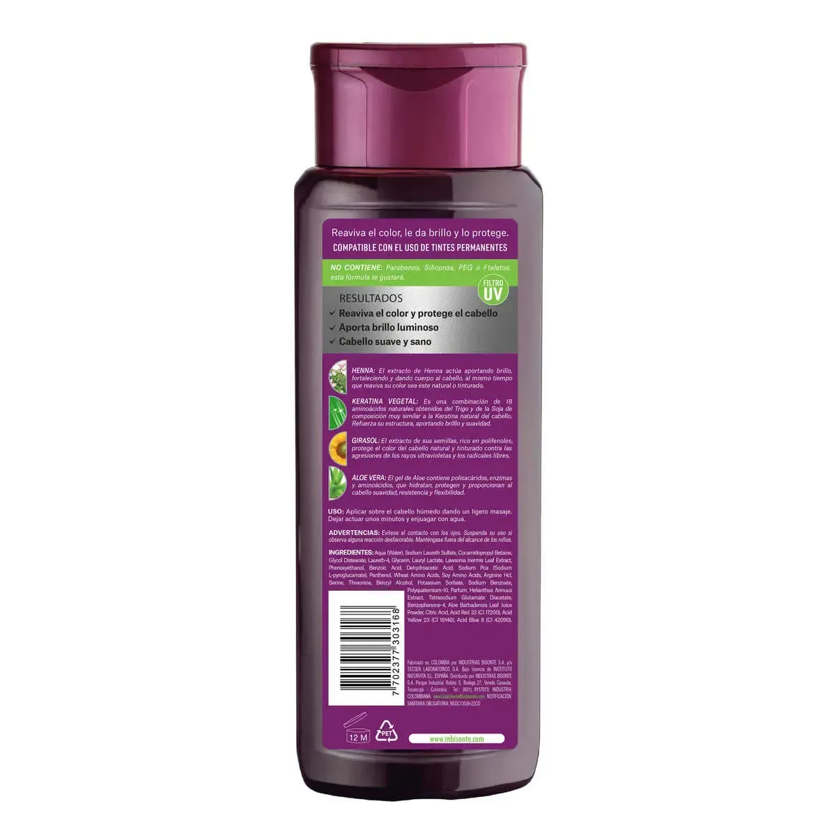 Shampoo Coloursafe Borgoña 300 ml