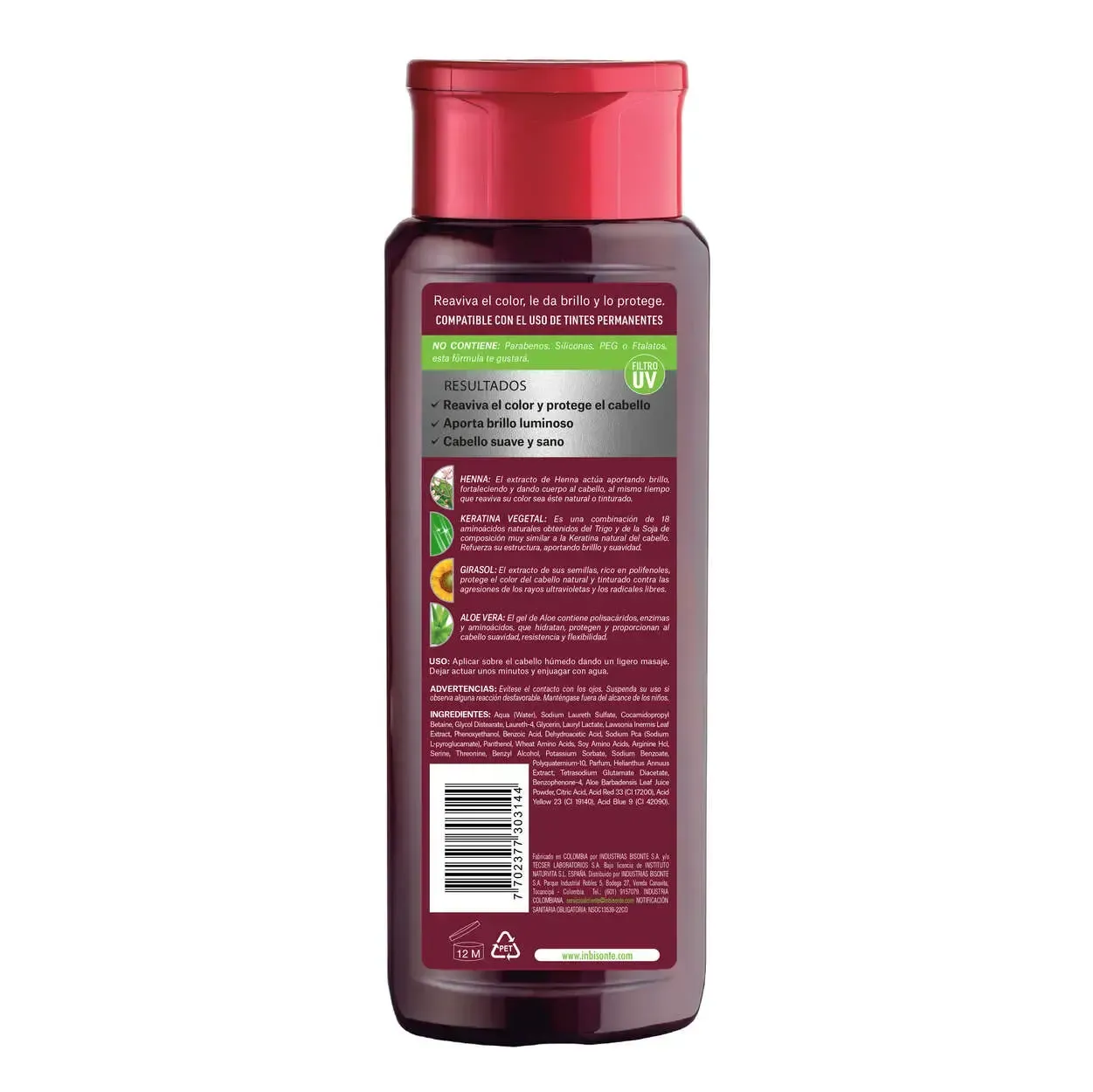 Shampoo Coloursafe Pelirrojo 300 Ml