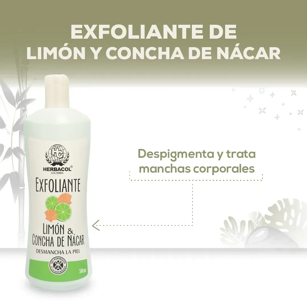 Exfoliante De Limon Y Concha De Nácar Herbacol