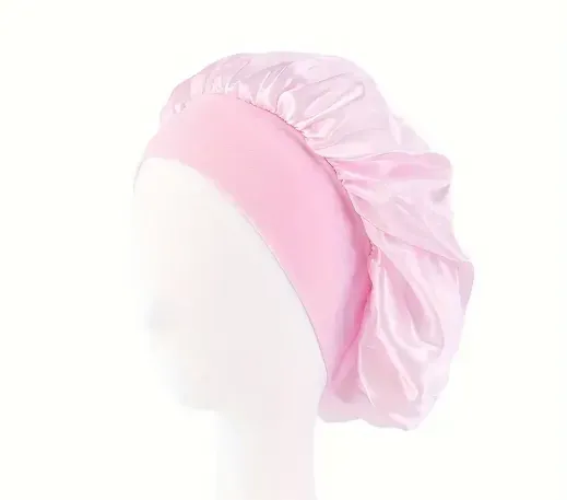 Gorro de Satén Suave y Cómodo - Ligero, Elástico, Tejido de Poliéster para Dormir para Mujeres con Colores Sólidos Casuales - Perfecto para Ducha, Baño y Sueño