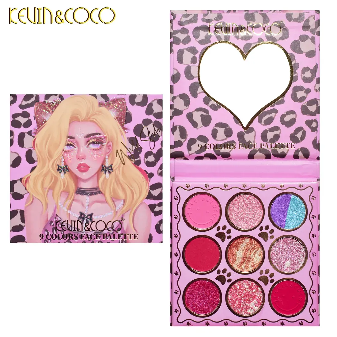 Paleta de Sombras Kevin & Coco 9 Colores