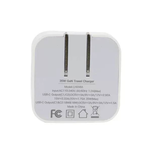 Cargador Usb Tipo C Dual De Pared 35w Pd