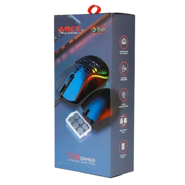 Mouse Gamer Usb Con Peso Rgb T60