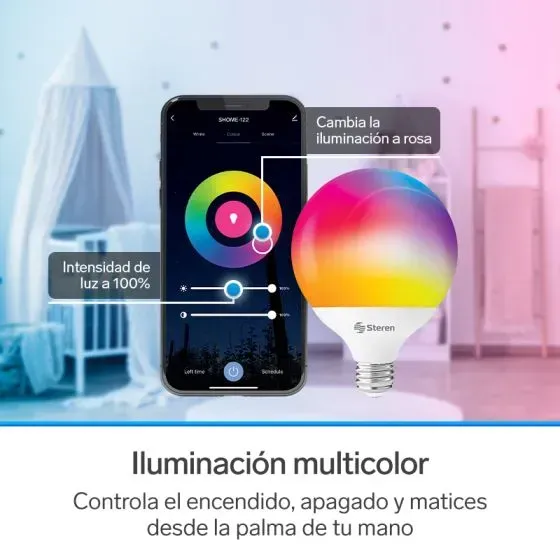 Bombillo Led Wi-Fi Rgb+W Multicolor De 15 W