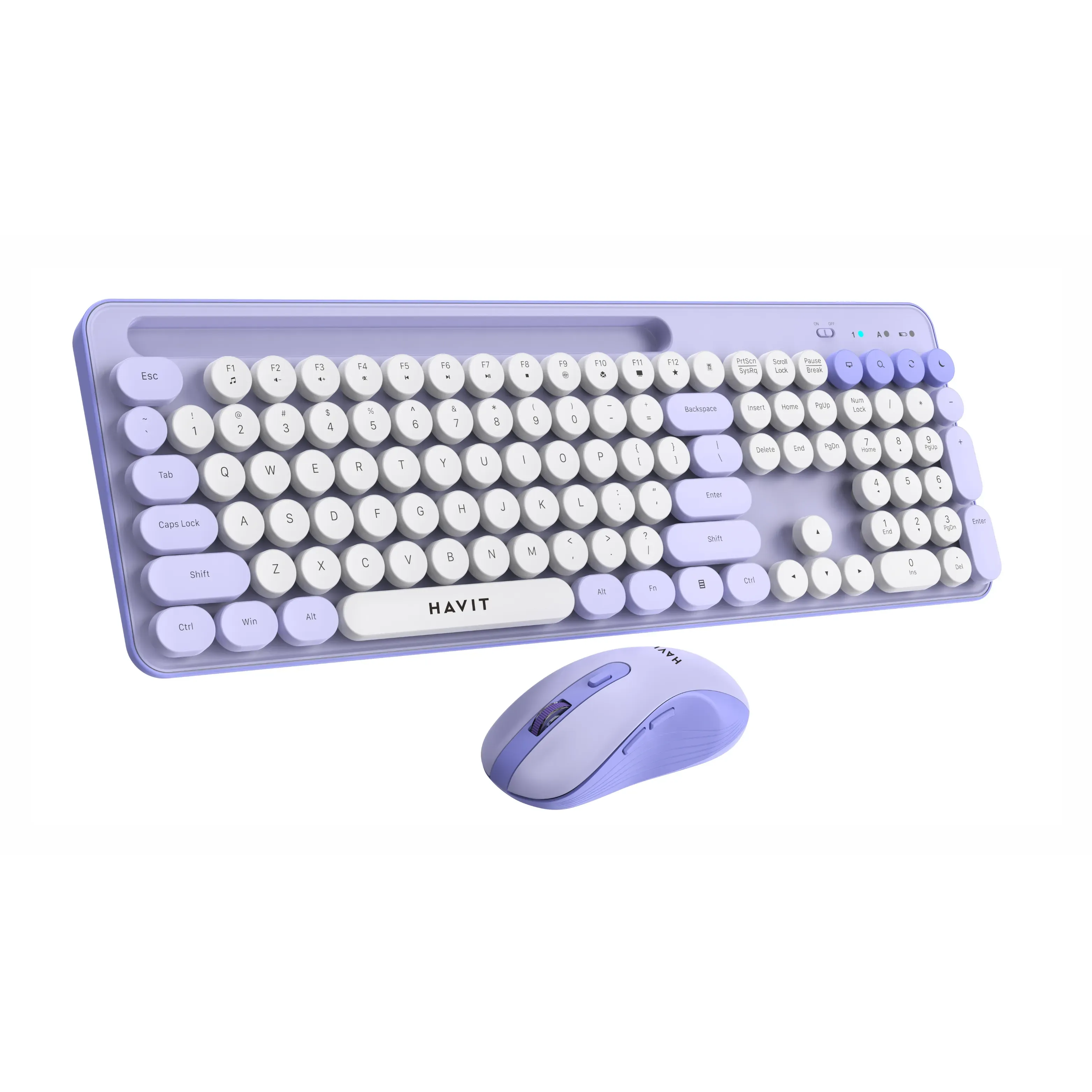 Combo Mouse Y Teclado Inalambrico Kb832wb Morado