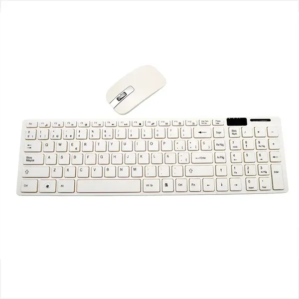 Combo Mouse Teclado Inalámbrico White 10306m