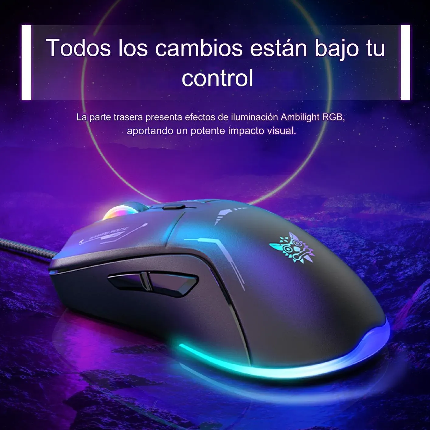 Mouse Gamer Onikuma Cw917 Rgb 3600dpi