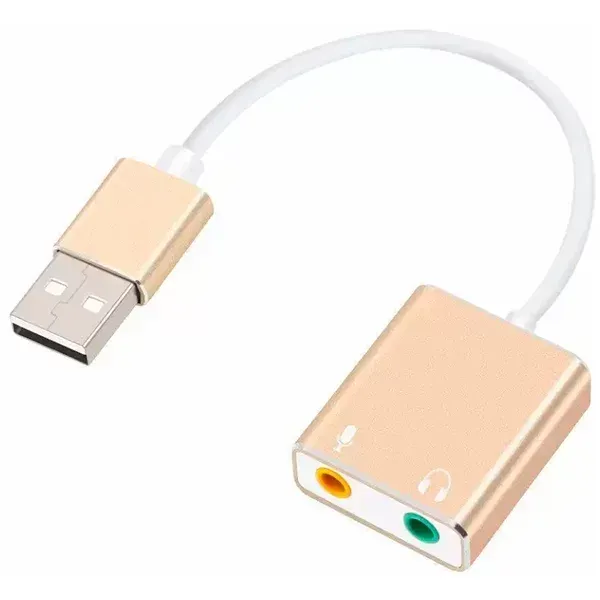 Tarjeta De Sonido Cableada Usb 7.1 Gold