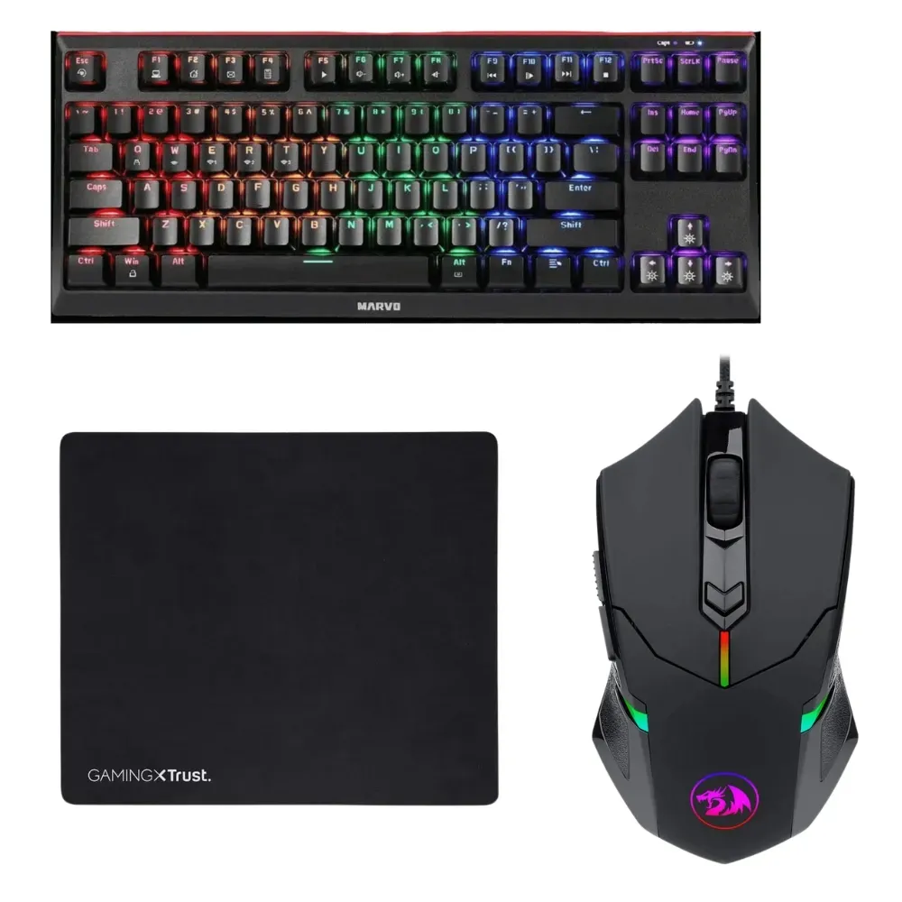 Combo Gamer: M601-RGB + KG953W + Trust GXT754 Pad