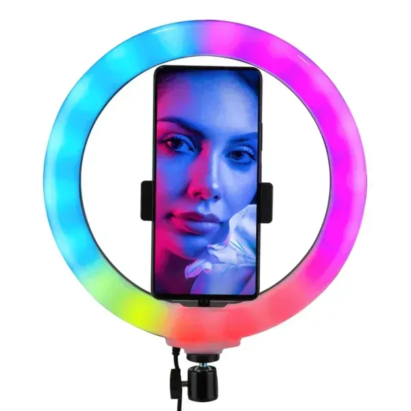 Aro De Luz 26 Cms Rgb + Tripode 2.1mtrs