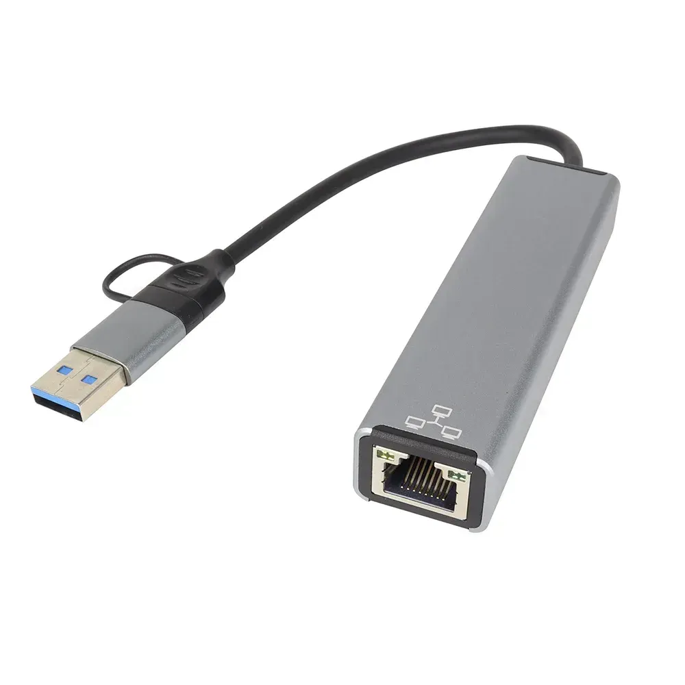 Hub Usb Tipo C Dual Rj45 Lh032