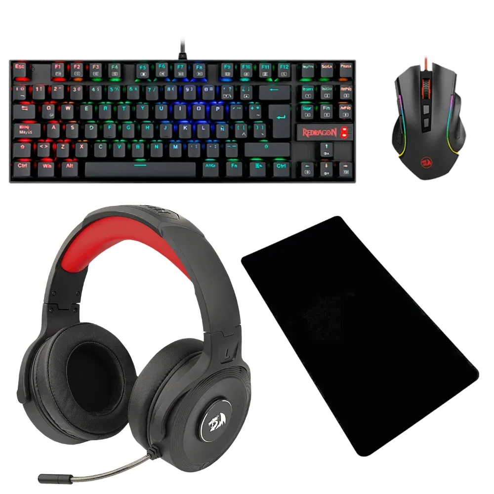 Ultimate Redragon Combo: K552-RGB + H818 Headset + GT700 Pad