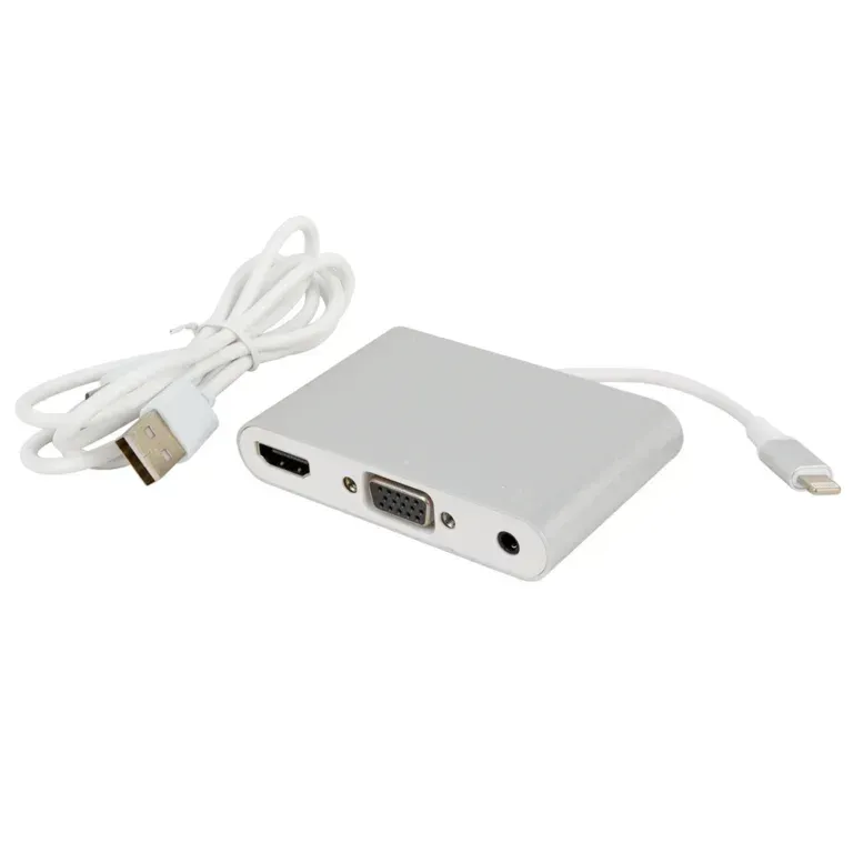 Cable Adaptador Video Lightning 3 En 1