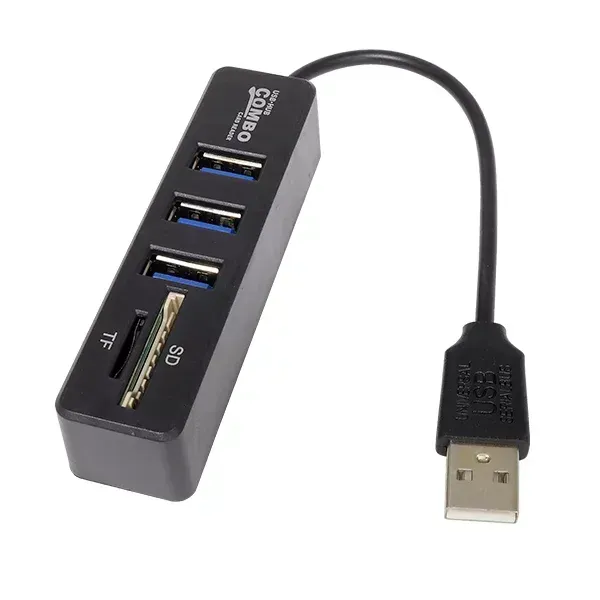 Hub Usb 2.0 Combo 3 En 1 B625