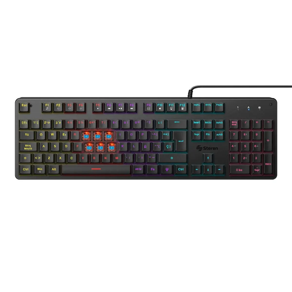 Teclado USB mecánico Gamer Steren Blue