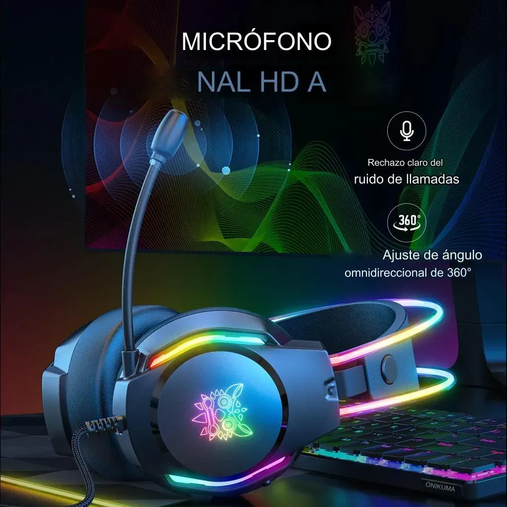 Audífonos Onikuma X26 Rgb Jal-X26