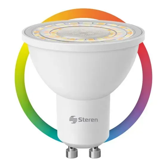 Bombillo Led Dicroico Wi-Fi Rgb+W Multicolor De 5 W