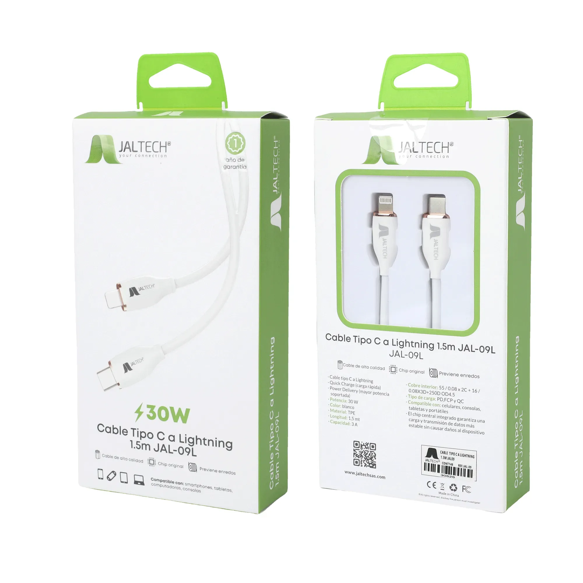 Cable Tipo C A Lightning 1m Jal 09l Jaltech