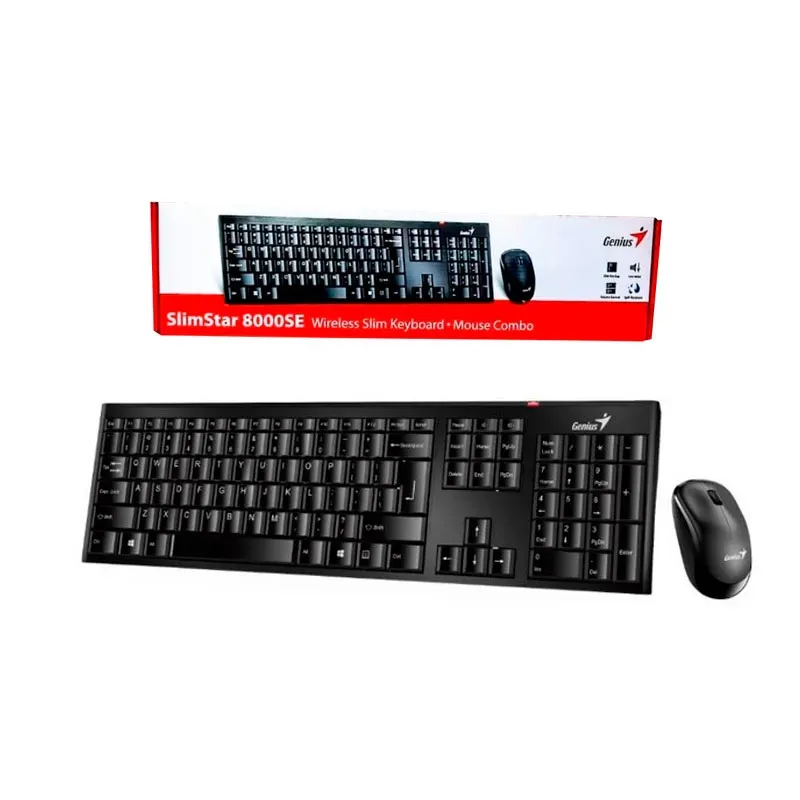 Combo Genius Teclado + Mouse 8000SE Inalambrico