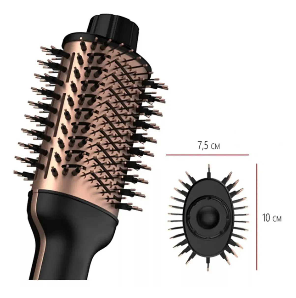 Cepillo Secador Y Moldeador Para Cabello Keratina 3d Pro Aire Caliente Voluminizador 