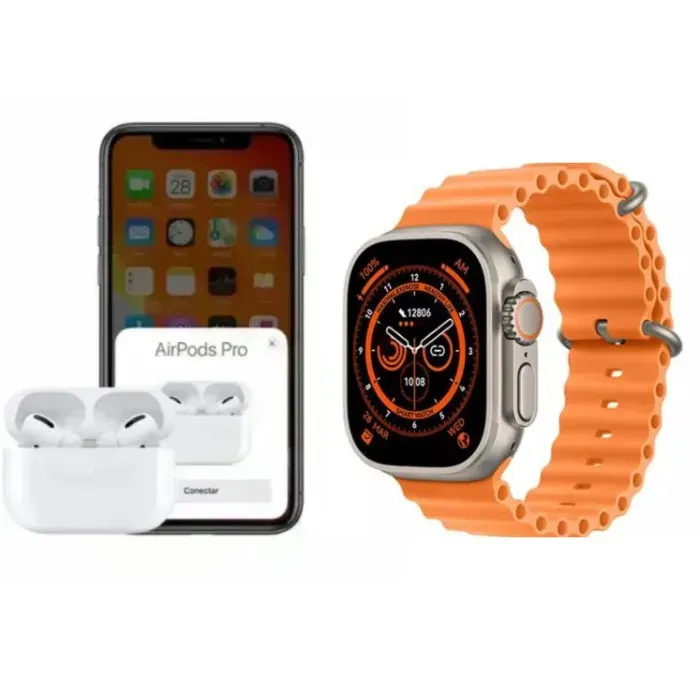 Airpods Pro 2 + Smartwatch Ultra 8 Con Obsequio 