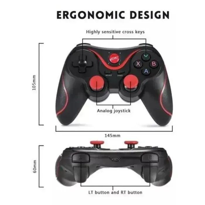 Control Inalámbrico Bluetooth Para Juegos Joystick Y Gamepad Android Ios Color Negro